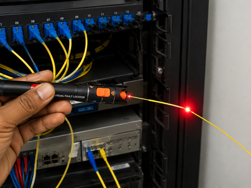 10km Red Fibre Optic Laser Pen – Visual Fault Locator for FTTH & Telecom