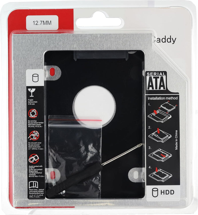 12.7mm Universal Caddy for Laptop, 2.5" SATA HDD/SSD
