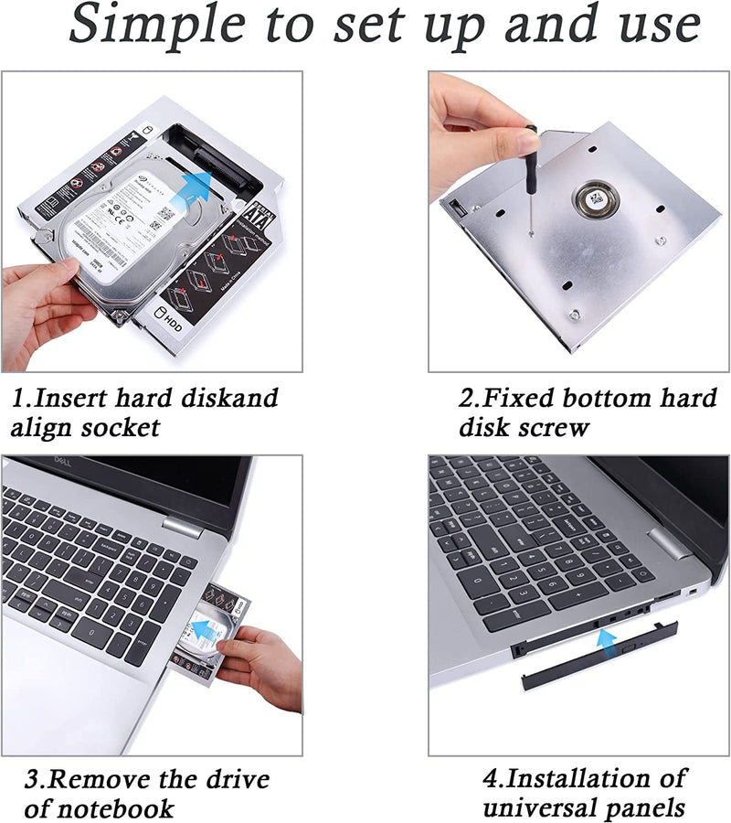 12.7mm Universal Caddy for Laptop, 2.5" SATA HDD/SSD
