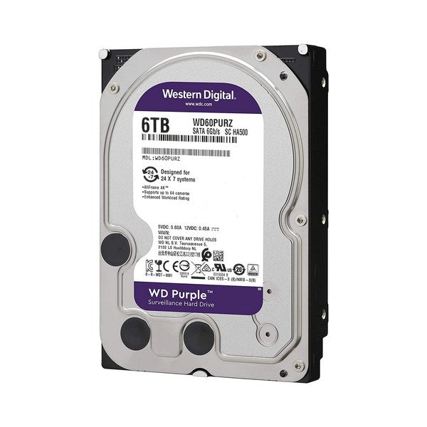 WD Surveillance Purple  SATA III 3.5″ Internal Hard Drive 6TB