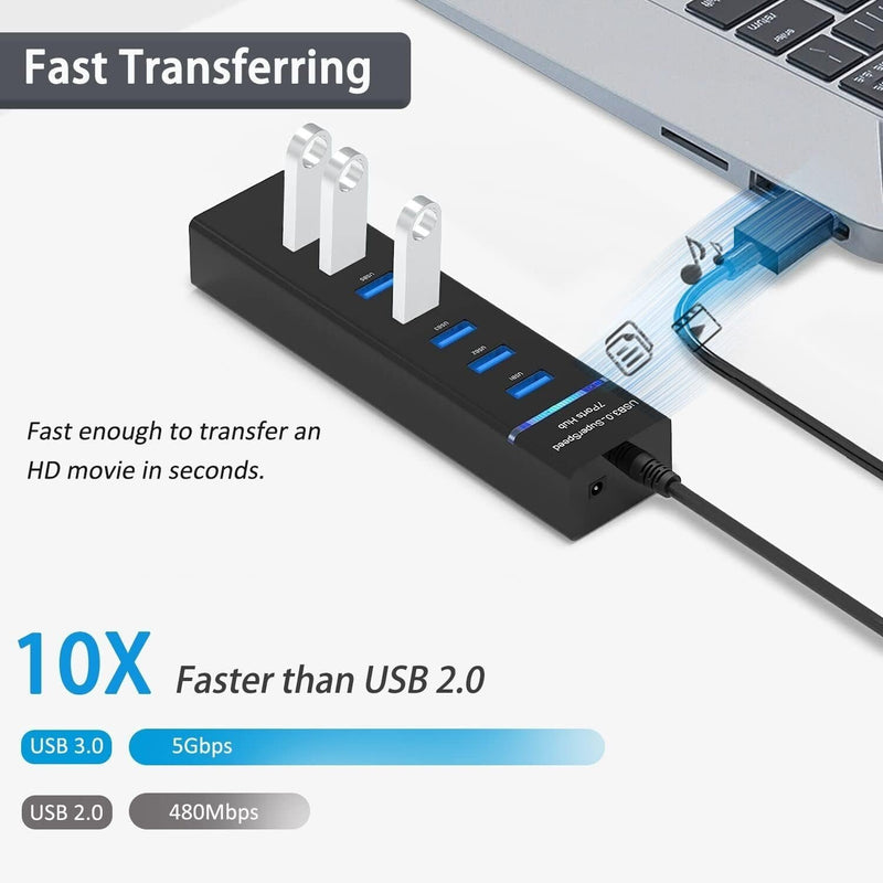 USB 3.0 Superspeed 7 Port Hub