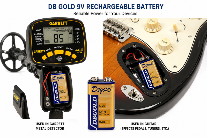 DBGOLD 9V Rechargeable Battery – High-Capacity Rechargeable Power Cell