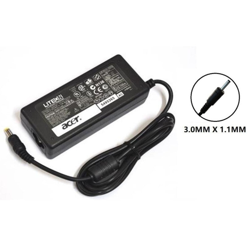 Acer 19V 2.37A 45W AC Adapter, Laptop Charger + Power Cord (3.0*1.1mm)