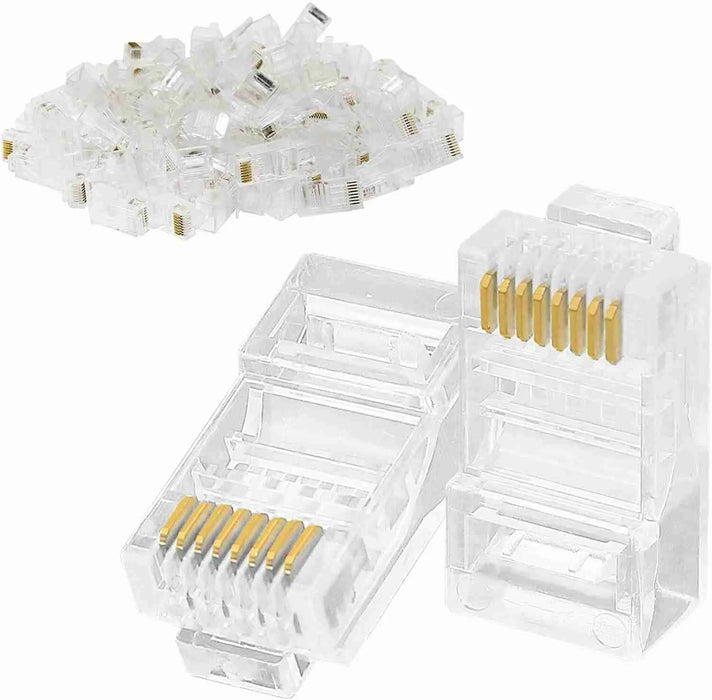 Rj Cat 5 connectors {pack of 100 pcs} -Plastic