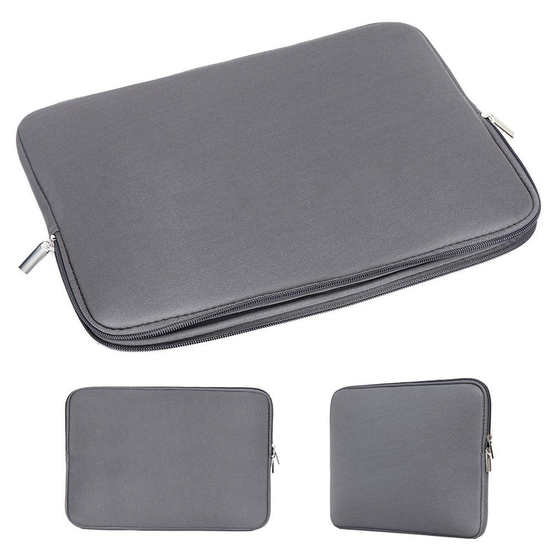 13 Inch Anti-Scratch Soft Padded Laptop Sleeve with Zipper - Grey