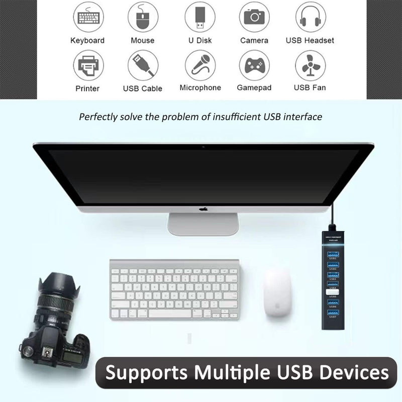 USB 3.0 Superspeed 7 Port Hub