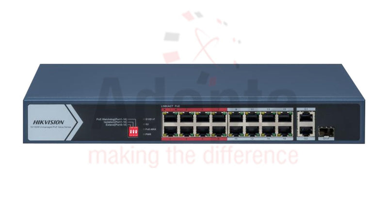 Hikvision DS-3E0318P-E/M(C) – 16-Port Gigabit PoE Switch