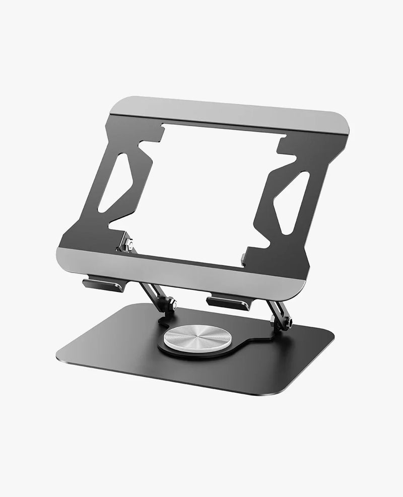 K-03 Foldable Laptop Stand with 360-degree rotating base (Black)