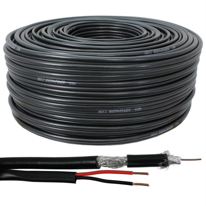RG59 Coaxial Cable with power - 300m
