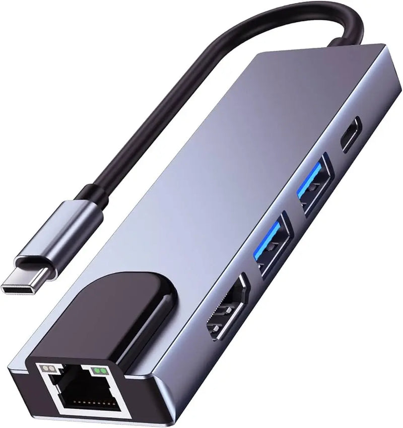 Type-C to HDMI 5-in-1 Adapter – USB-C Multiport Hub
