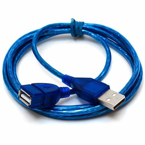 USB 2.0 Extension Cable – Male to Female (Clear Blue)