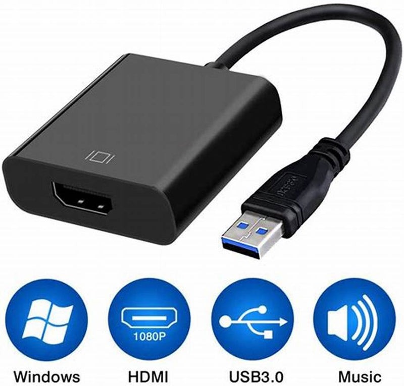 USB to HDMI Converter – USB HDMI Display Adapter for PC & Laptop