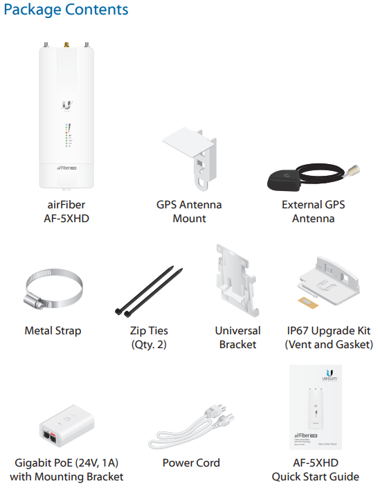 Ubiquiti AF-5XHD AirFiber 5X HD 5GHz Long-Range PtP Radio