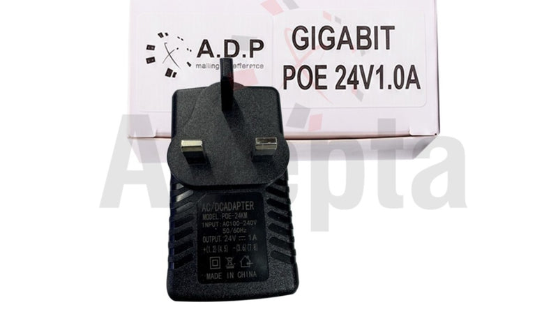 Gigabit PoE Adapter 24V 1.0A – 24W Passive PoE Injector