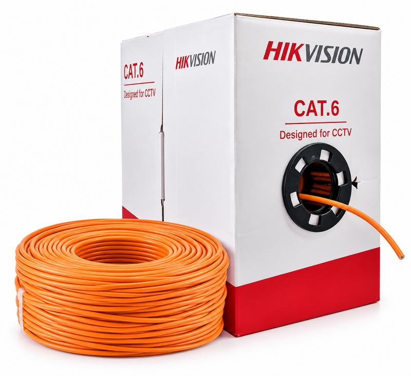 Hikvision DS-1LN6-UU(O-STD) – Cat 6 UTP Solid Copper Network Cable, 305m