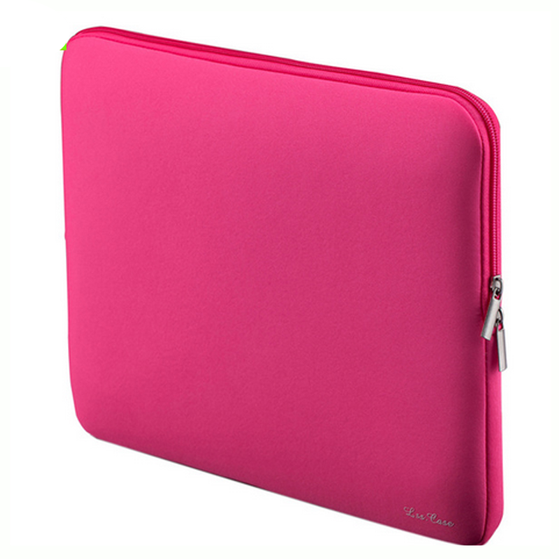 13 Inch Anti-Scratch Soft Padded Laptop Sleeve with Zipper - Hotpink