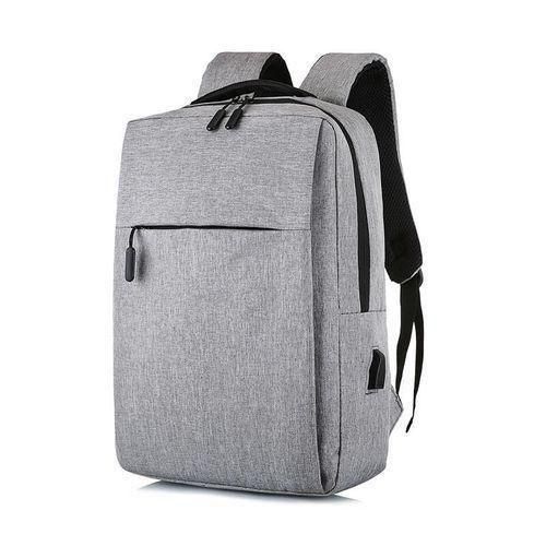 Grey Laptop Backpack with USB Charging Port – Durable & Stylish