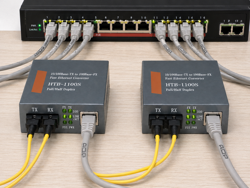 100Mbps Single-Mode Fibre Optic Media Converter – Pair