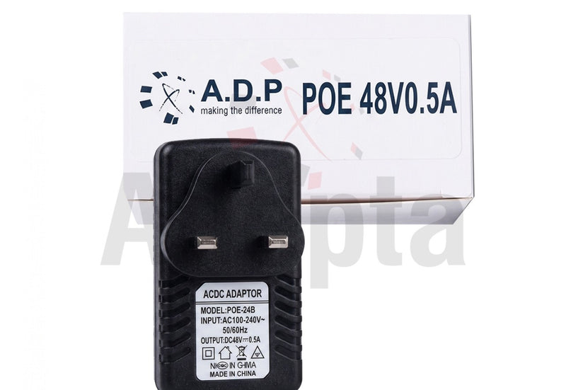 48V 0.5A PoE Adapter – 24W Passive PoE Injector
