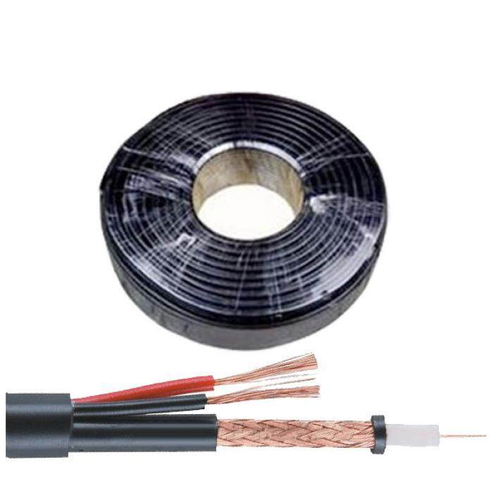 RG59 Coaxial Cable with Power - 100m