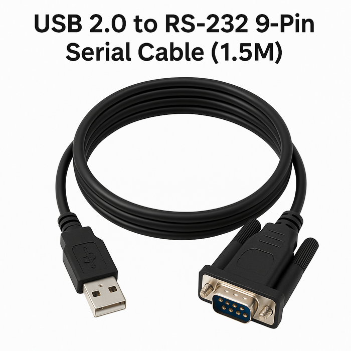 USB 2.0 to RS-232 9-Pin Serial Cable (1.5M)