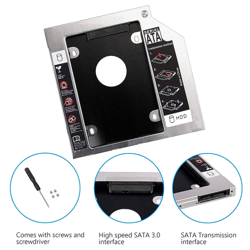9.5mm Universal Caddy for Laptop, 2.5" SATA HDD/SSD