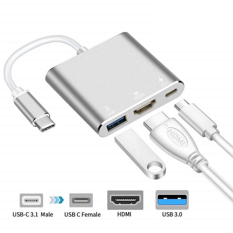 Type-C to HDMI 3-in-1 Adapter – USB-C Multiport Hub