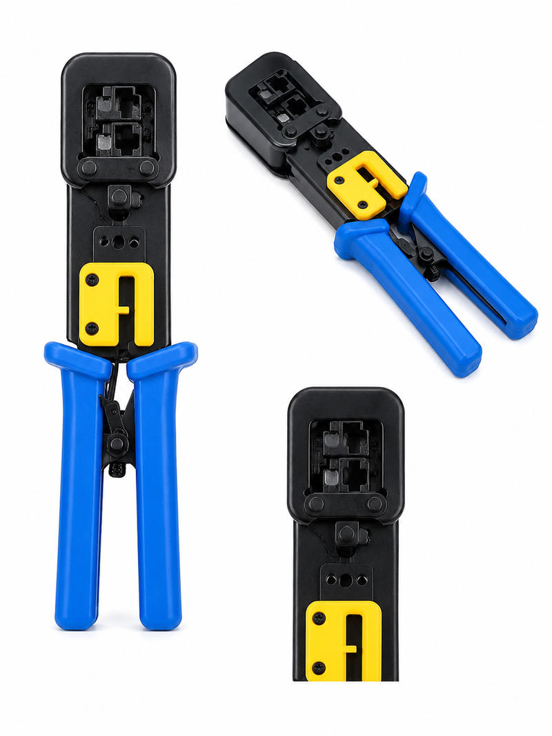 Pass-Through RJ45 Crimping Tool – Professional Network Cable Crimper