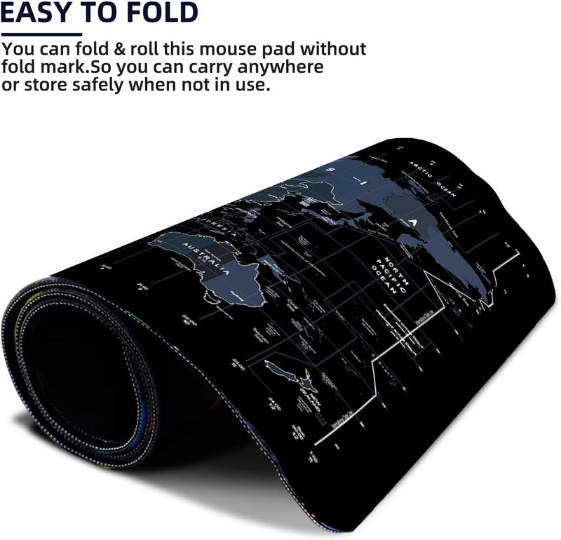 World Map Large Extended Desktop (keyboard+mouse) Gaming Mouse Pad  - 300*800*3mm