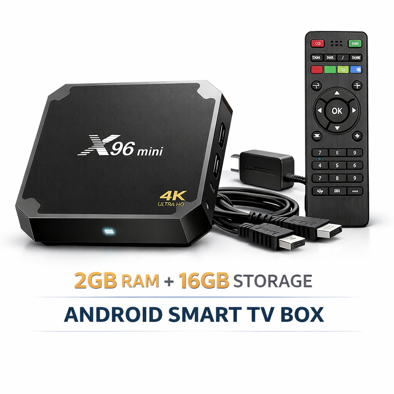 X96 Mini 4K Android Smart TV Box – 2GB RAM + 16GB Storage