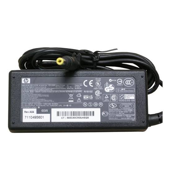 HP Yellow Pin 18.5V 3.5A Laptop Adapter – 65W Charger